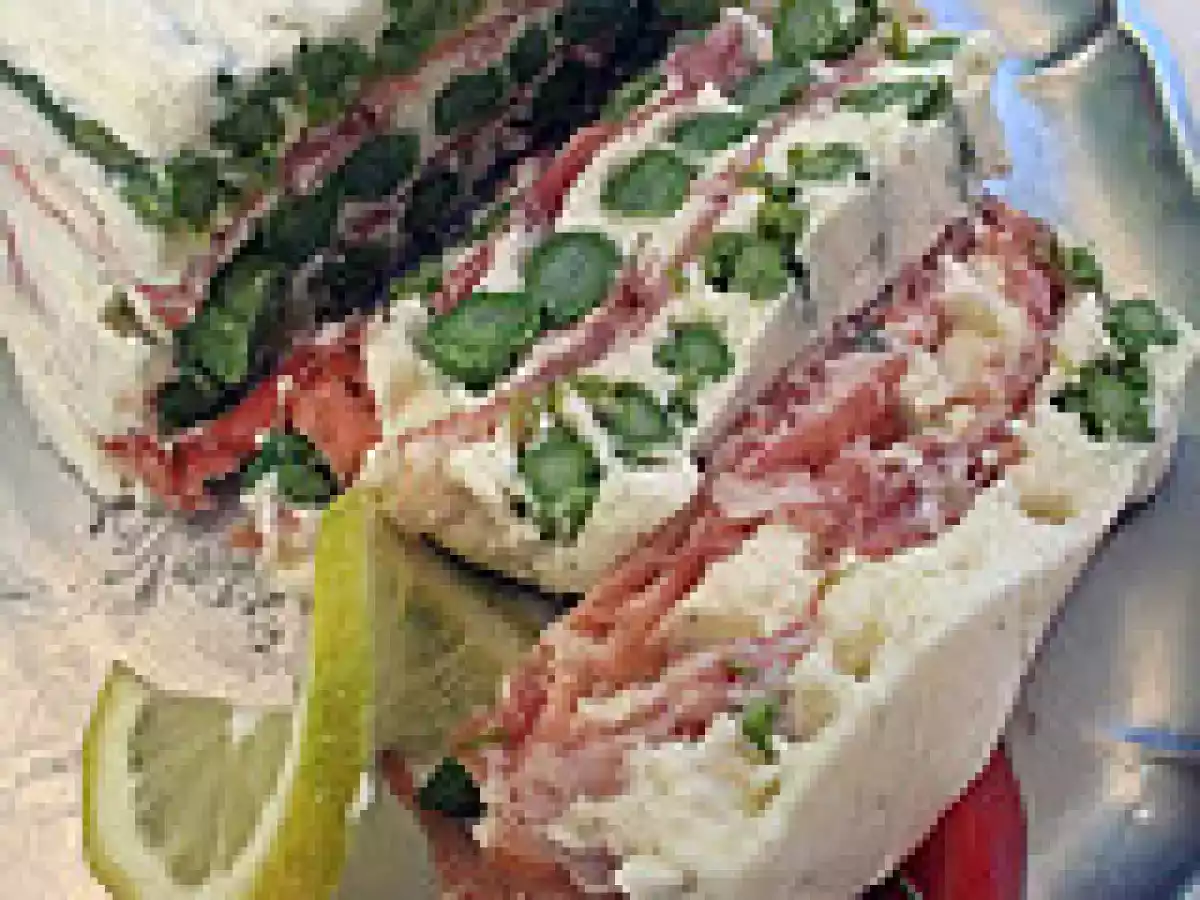 Schinken-spargel-terrine bzw. -sulz