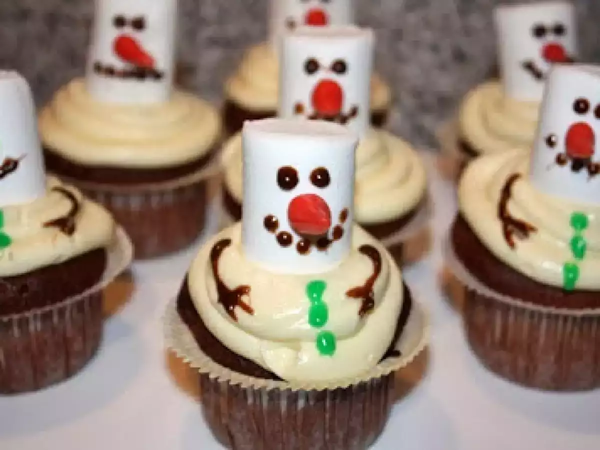 Schneemann-Glühwein-Muffins