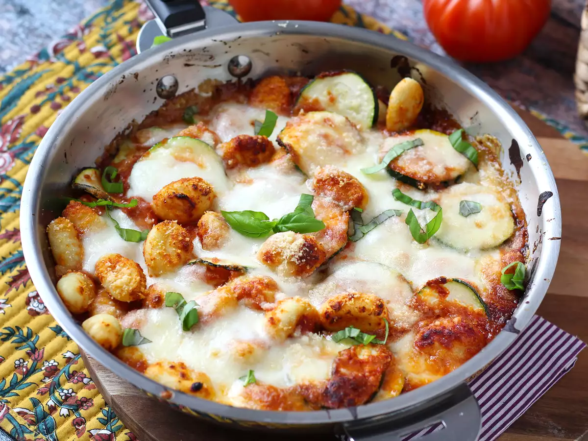 Schnelles Rezept für Gnocchi-Gratin mit Zucchini und Mozzarella - foto 2