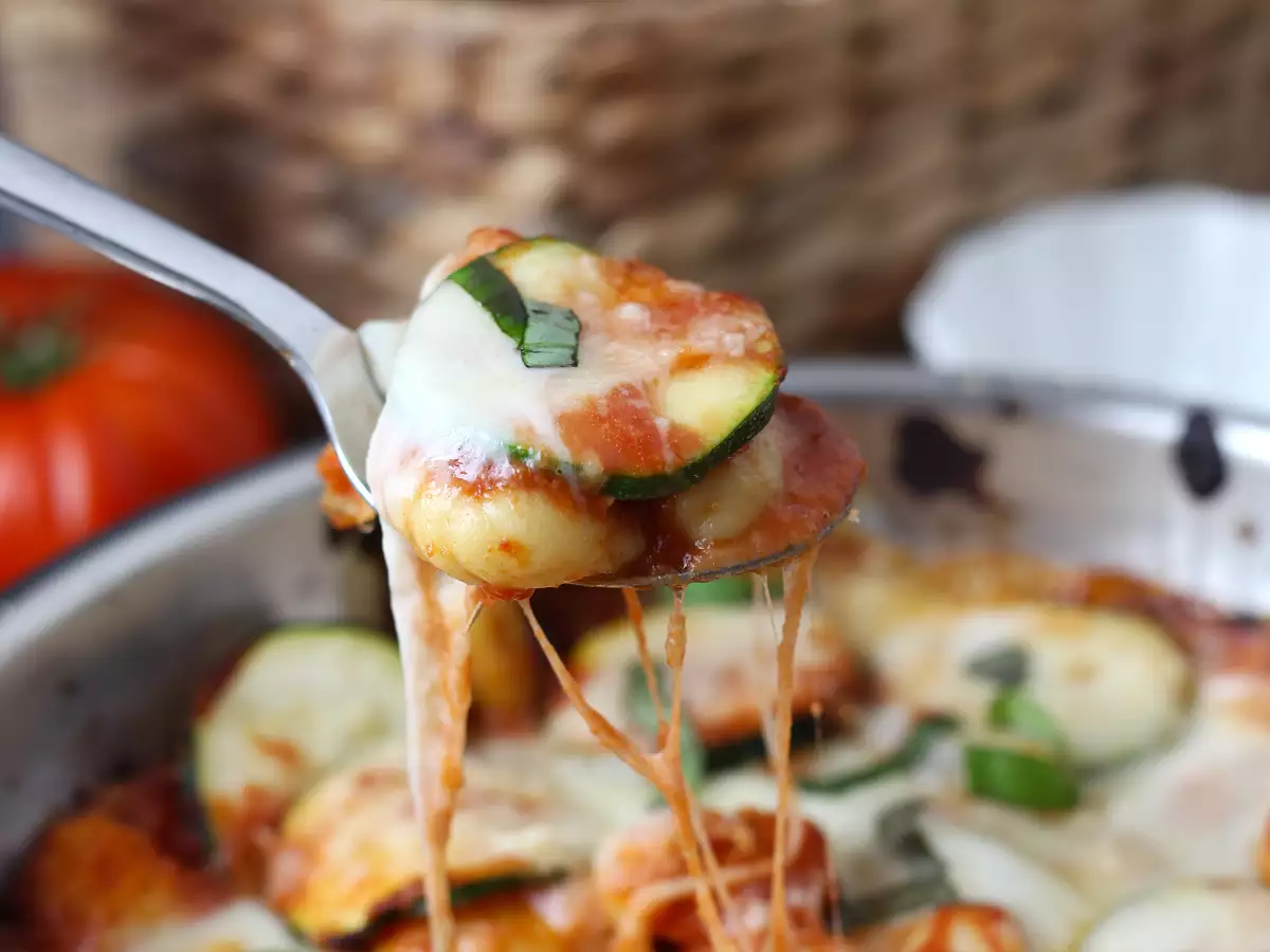 Schnelles Rezept für Gnocchi-Gratin mit Zucchini und Mozzarella - foto 3