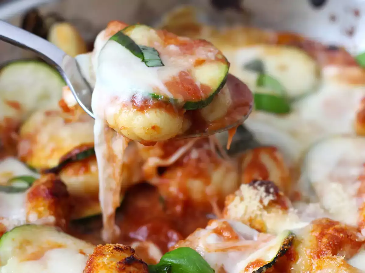 Schnelles Rezept für Gnocchi-Gratin mit Zucchini und Mozzarella - foto 7