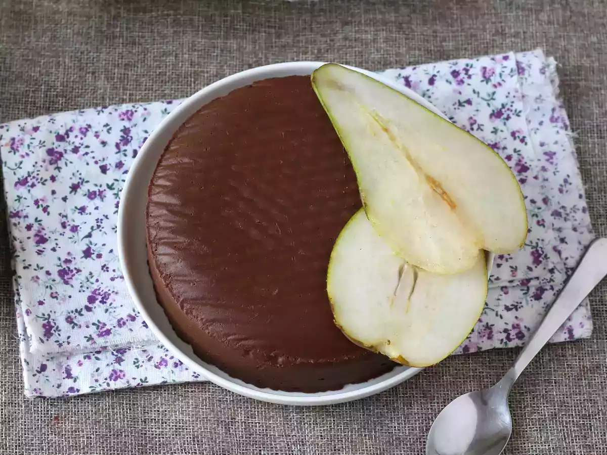 Schoko-Birnen-Fudge, ein super einfaches Dessert mit nur 2 Zutaten! - foto 6