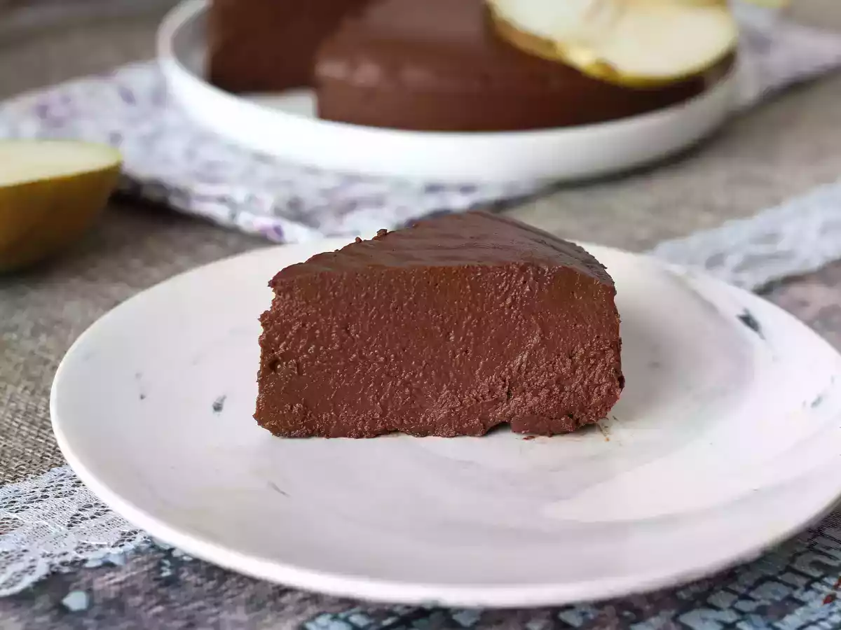 Schoko-Birnen-Fudge, ein super einfaches Dessert mit nur 2 Zutaten! - foto 7