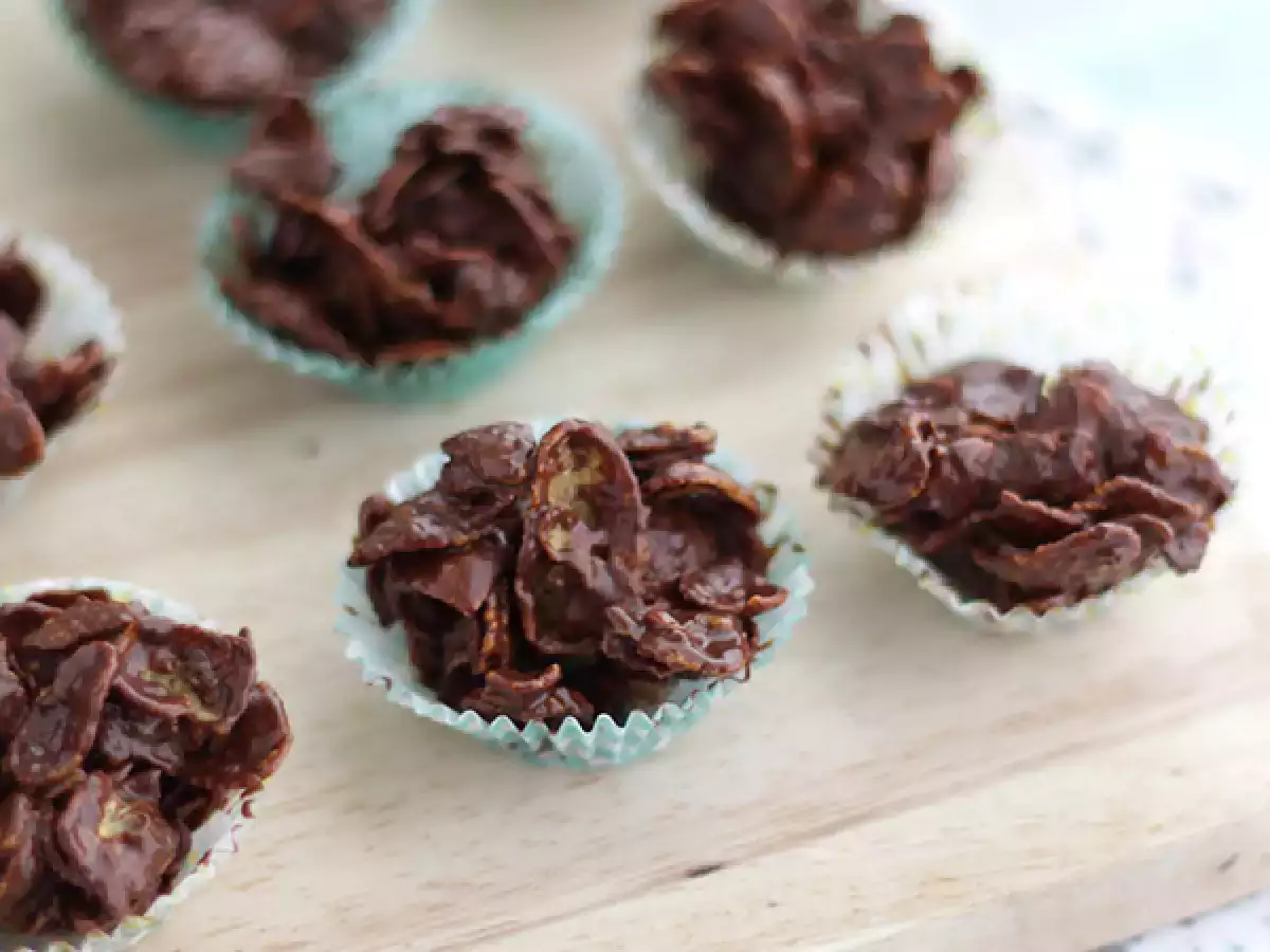 Schoko-Cornflakes-Häufchen - foto 2