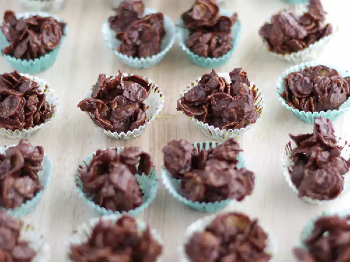 Schoko-Cornflakes-Häufchen - foto 3