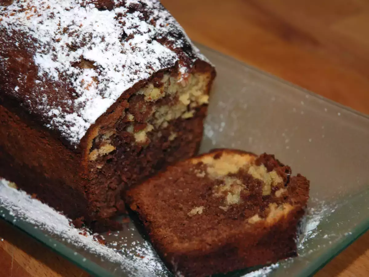 Schokoholic Marmorkuchen - 2/3 schwarz und 1/3 weiß