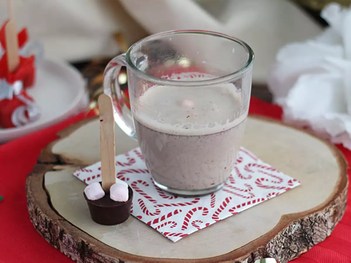 Schokoladen-Lollis für heiße Schokolade mit Zartbitterschokolade und Marshmallows - foto 3