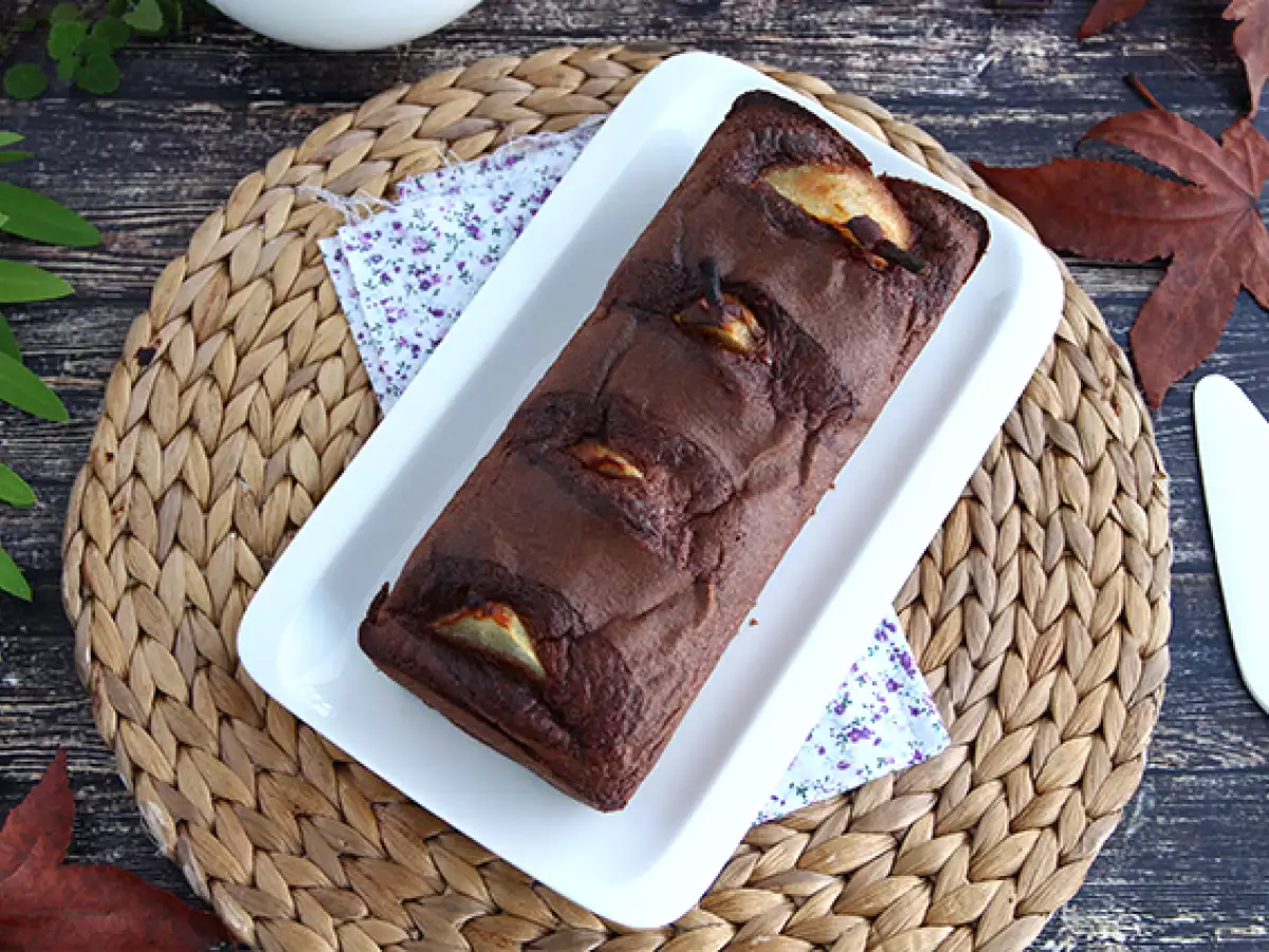 Schokoladenkuchen mit Birnen - foto 2