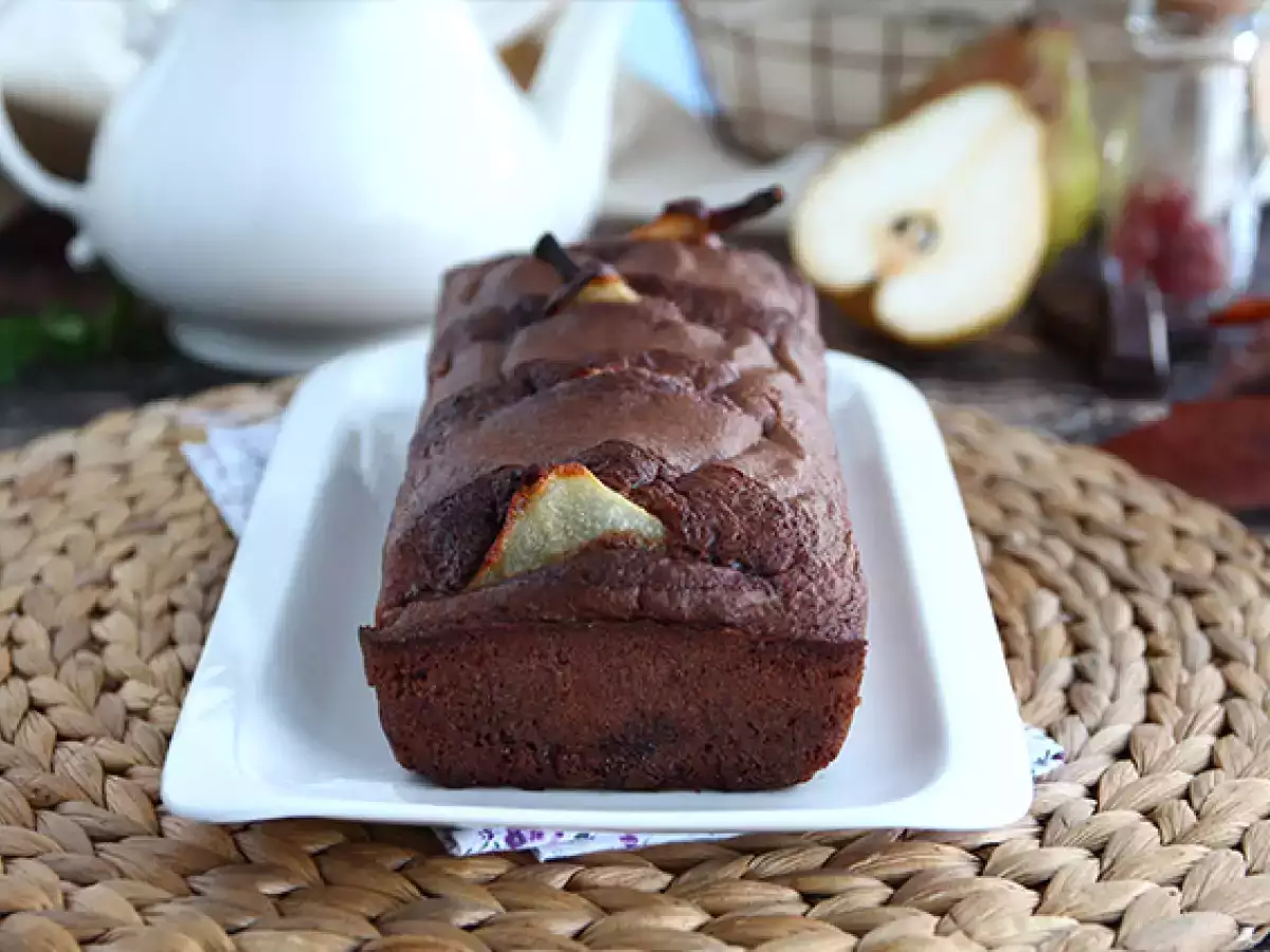 Schokoladenkuchen mit Birnen - foto 4