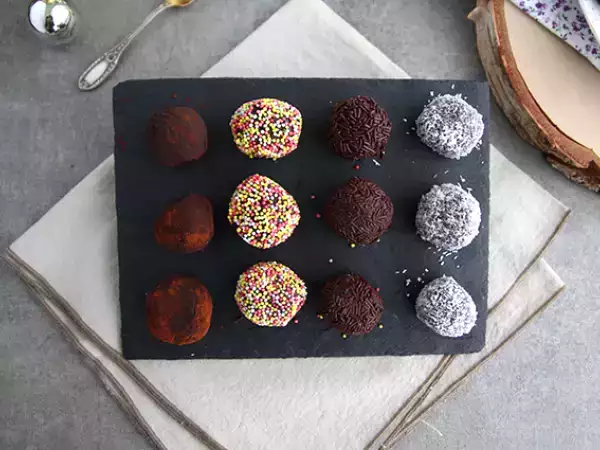 Rezept Schokoladentrüffel mit verschiedenen überzügen