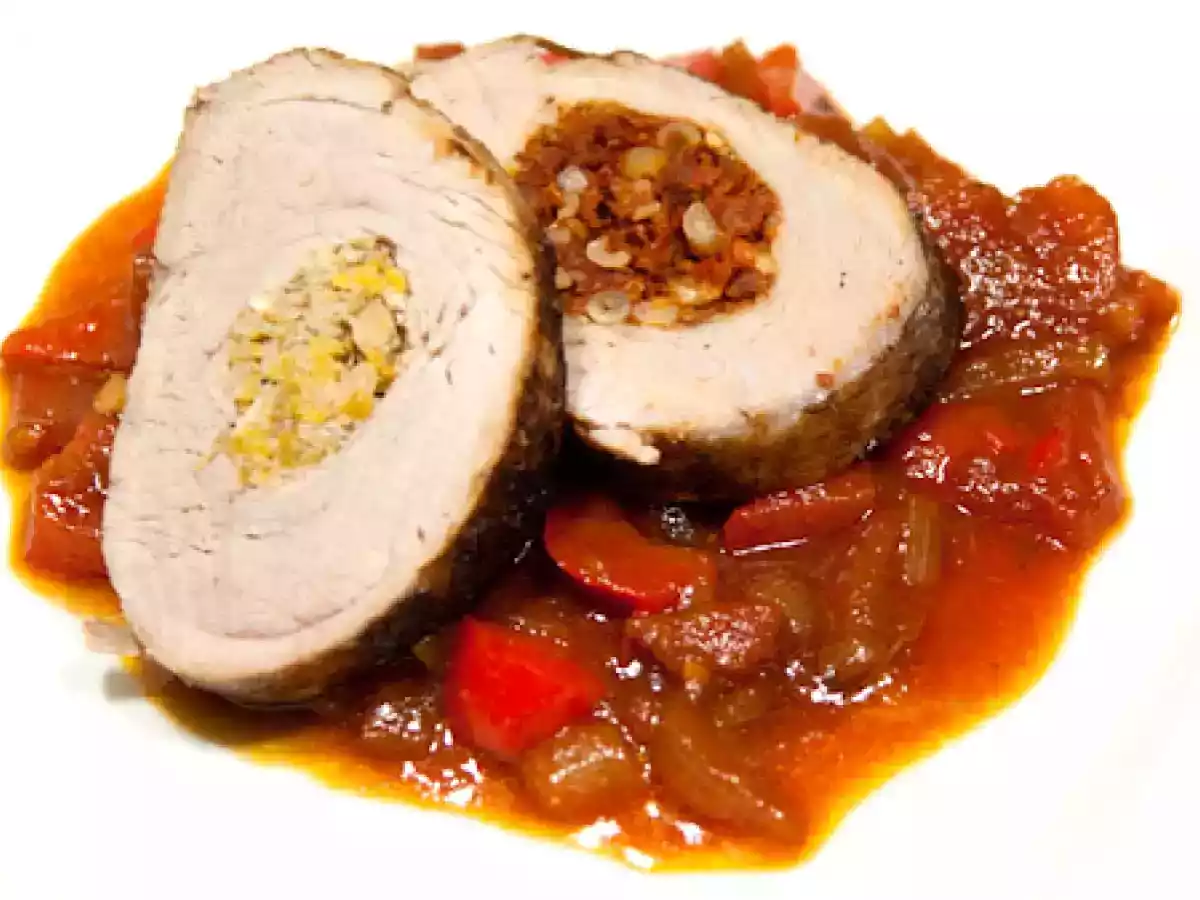 Schweinelende mit zweierlei Füllung