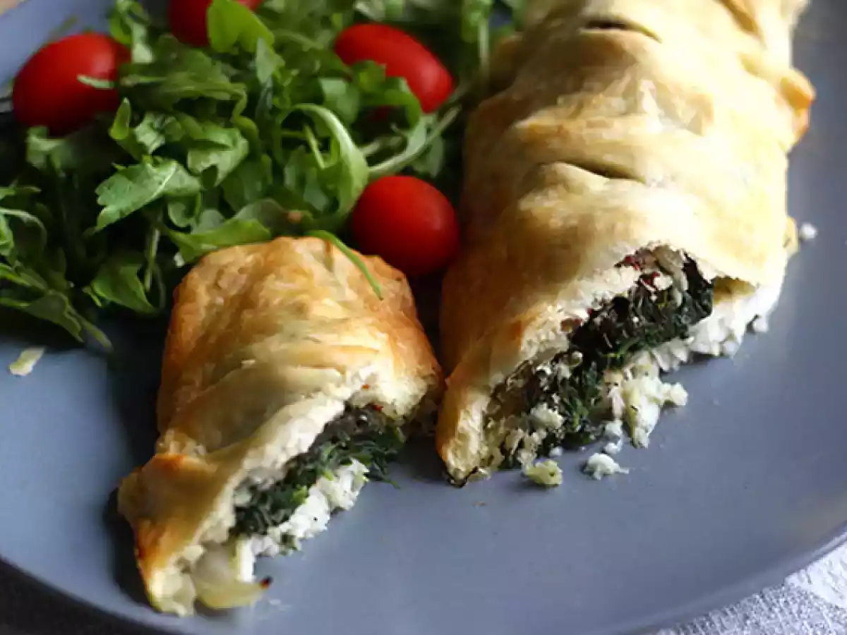 Seehecht im Blätterteig mit Spinat