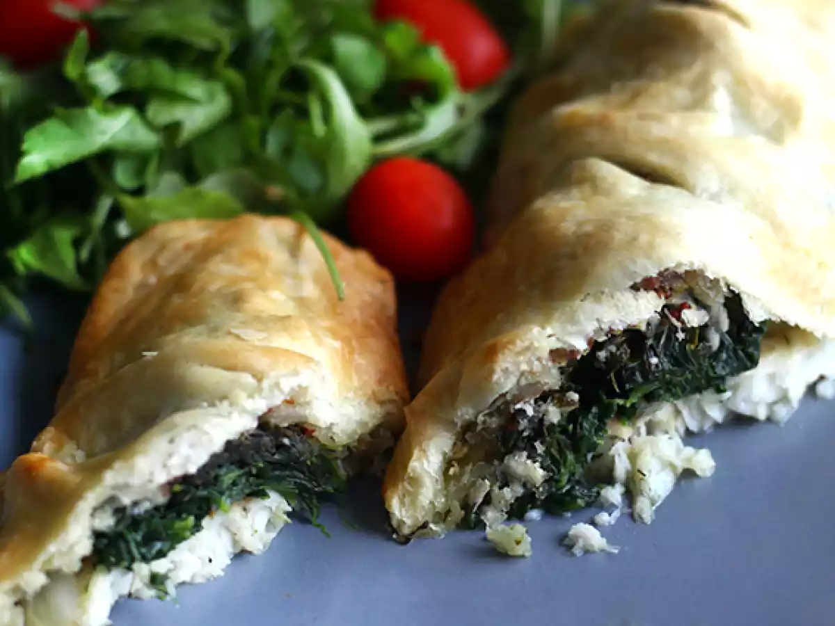 Seehecht im Blätterteig mit Spinat - foto 3