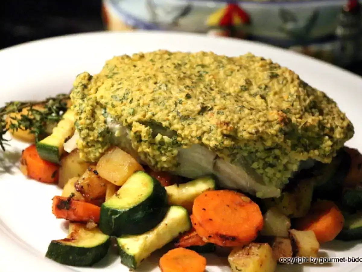 Seelachsfilet mit Couscouskruste, alles nur nicht trocken