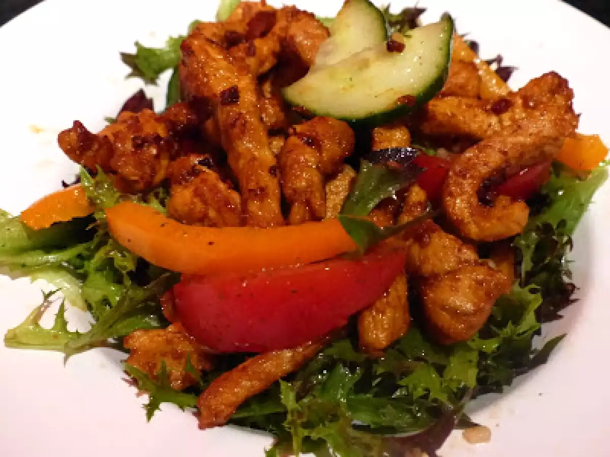 Sommersalat die Zweite mit Gyrosstreifen