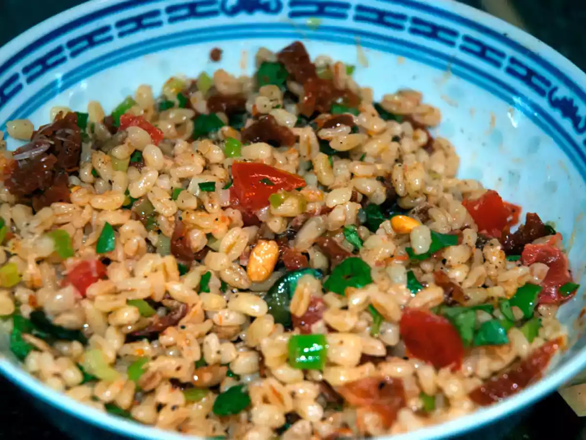Sonnenweizen - Spätsommersnack mit getrockneten Tomaten und Parmesan