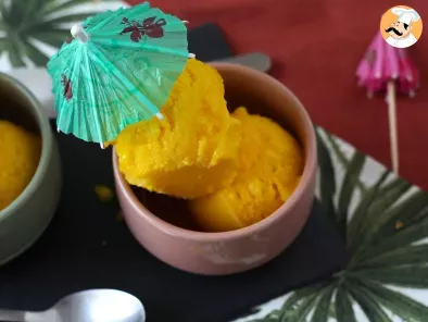 Sorbet mit grüner Zitrone und Mango, aus nur 3 Zutaten und bereit in 5 Minuten! - foto 4