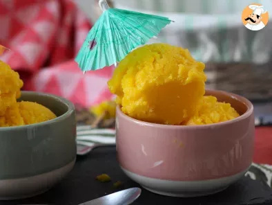 Sorbet mit grüner Zitrone und Mango, aus nur 3 Zutaten und bereit in 5 Minuten! - foto 6