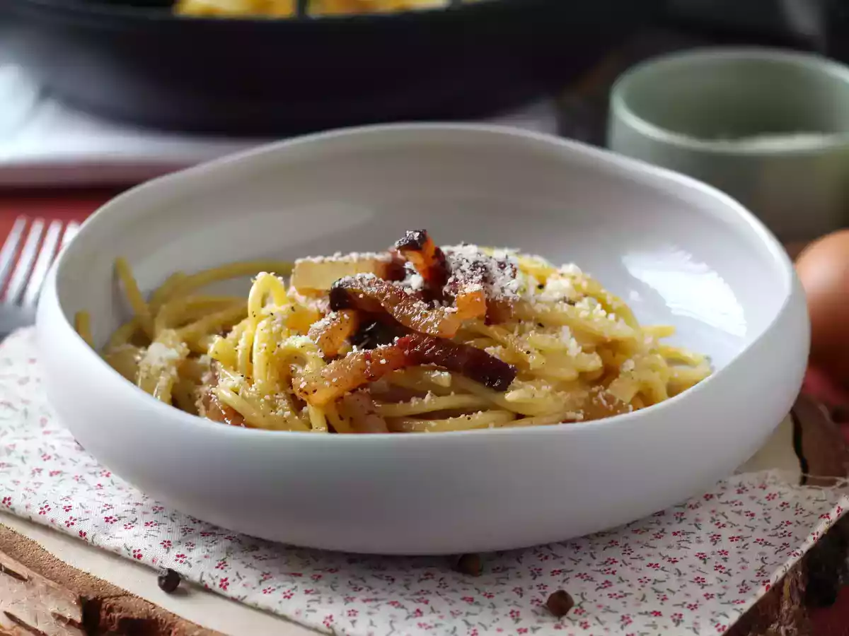 Spaghetti alla carbonara, das echte italienische Rezept! - foto 2
