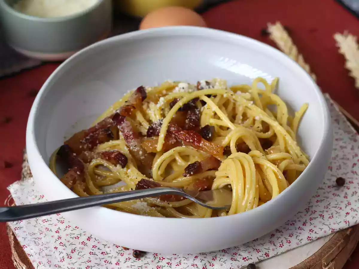 Spaghetti alla carbonara, das echte italienische Rezept! - foto 4