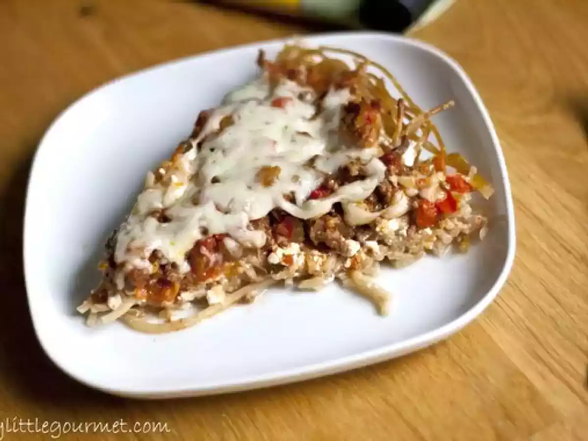 Spaghetti Bolognese Kuchen oder “Spaghetti Pie”