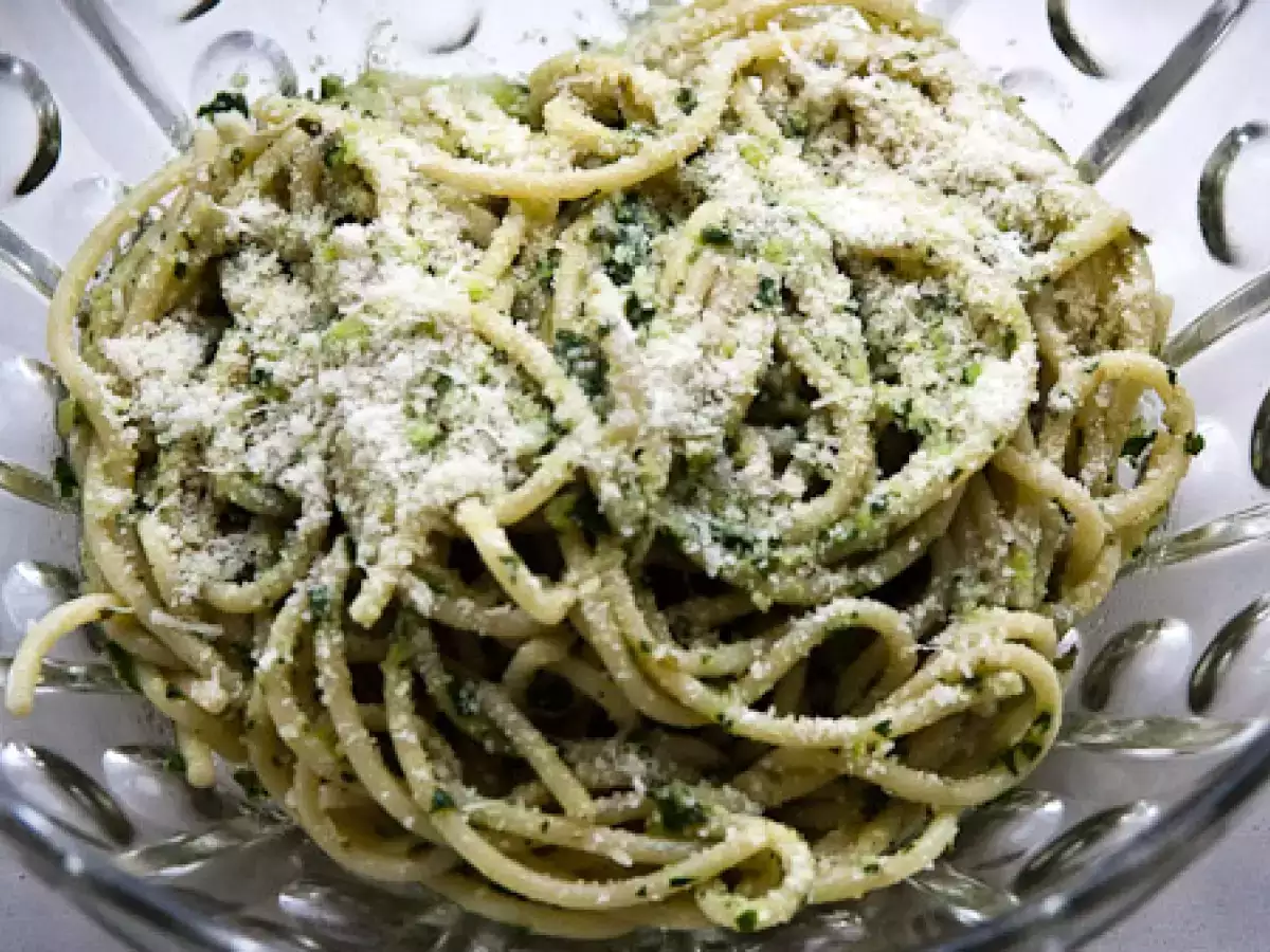 Spaghetti con prezzemolo e Aceto Balsamico