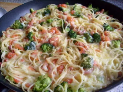 Spaghetti Fritata mit Brokkoli