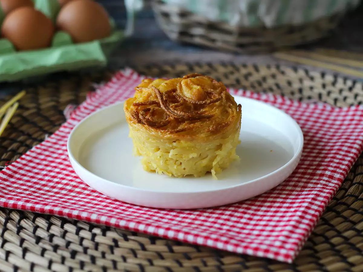 Spaghetti-Frittata aus dem Airfryer : einfach und knusprig - foto 2
