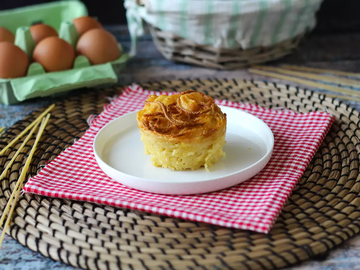 Spaghetti-Frittata aus dem Airfryer : einfach und knusprig - foto 5