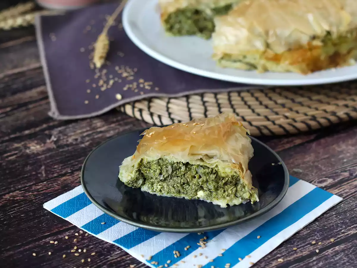Spanakopita, der griechische Spinat- und Fetakuchen super einfach zuzubereiten - foto 3