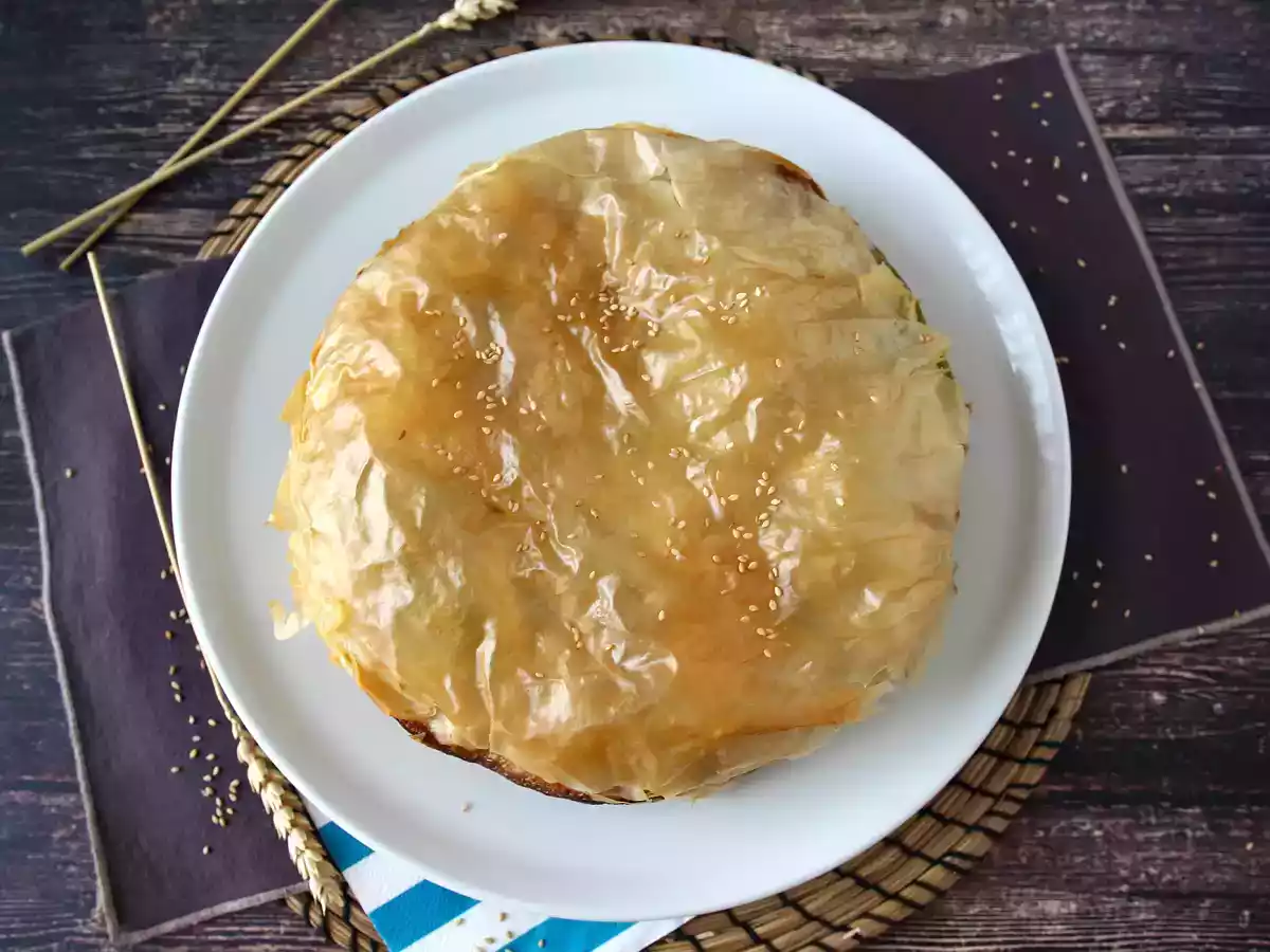Spanakopita, der griechische Spinat- und Fetakuchen super einfach zuzubereiten - foto 4