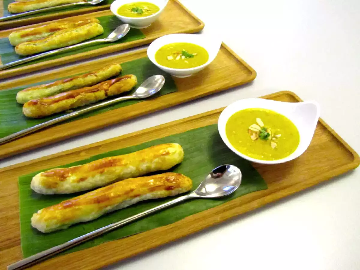 Spargel im Schlafrock mit Saucen nach Belieben