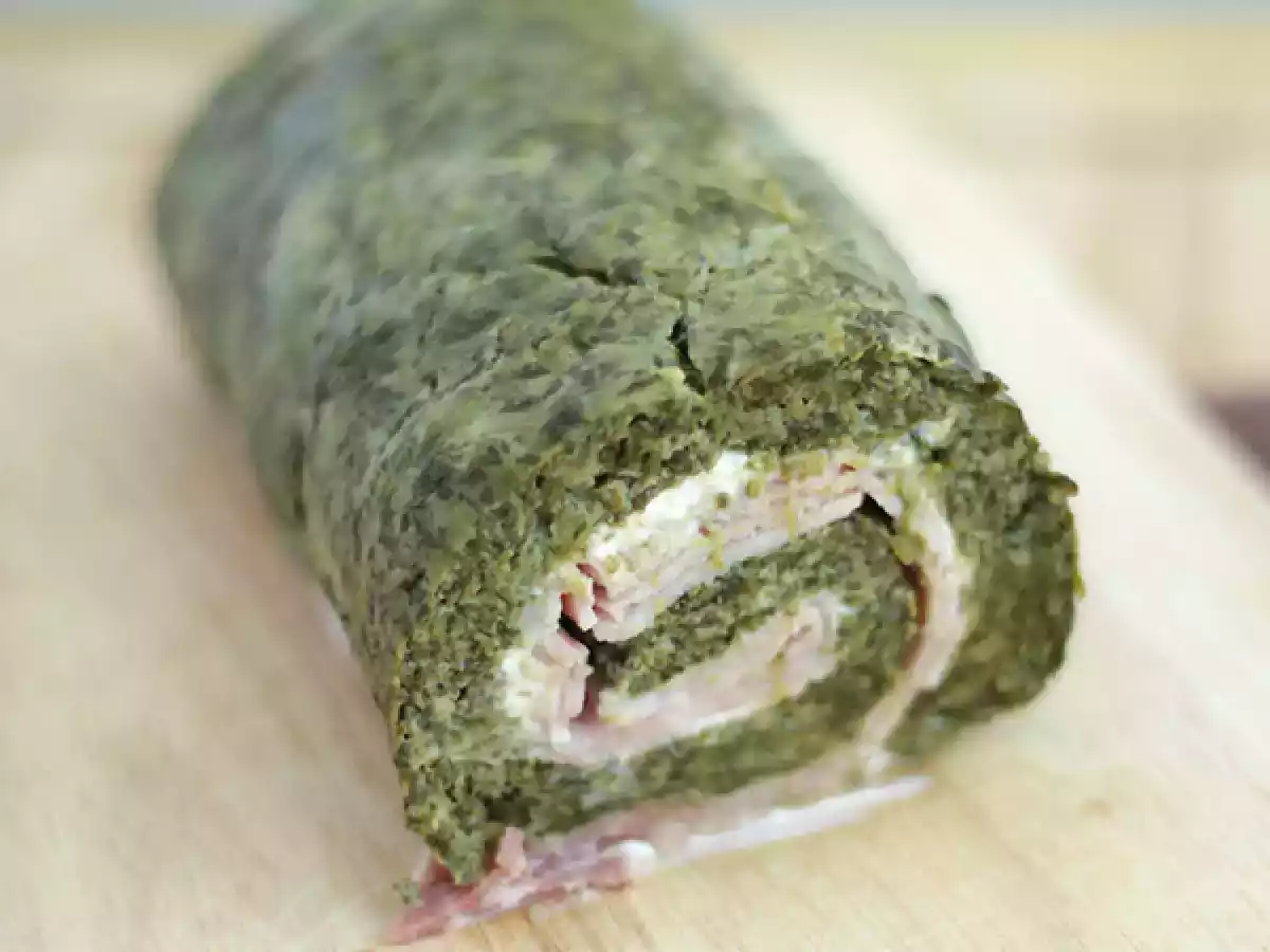 Spinat-, Schinken- und Frischkäseröllchen - foto 3