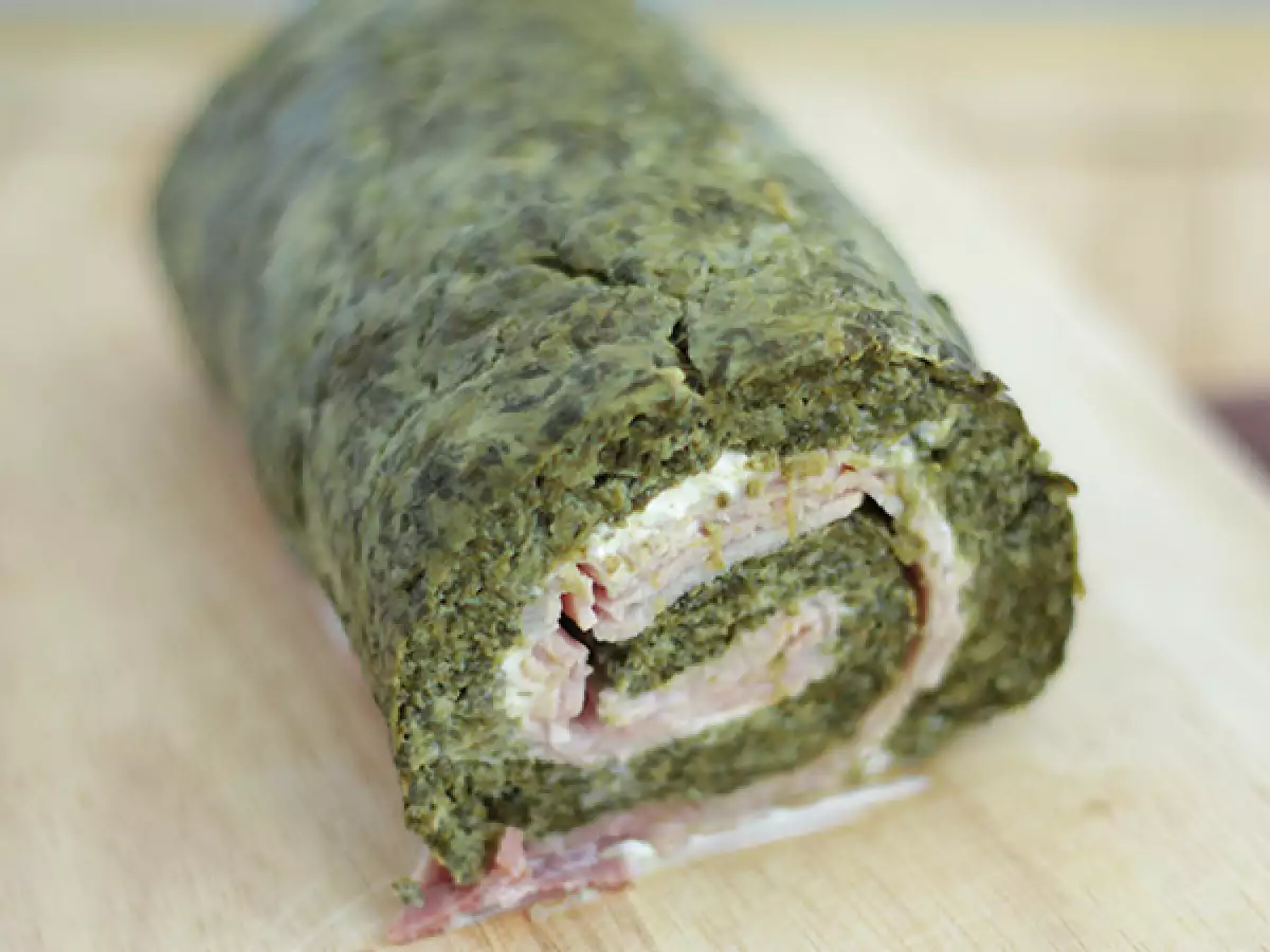 Spinatrollen mit Schinken und Frischkäse - foto 3