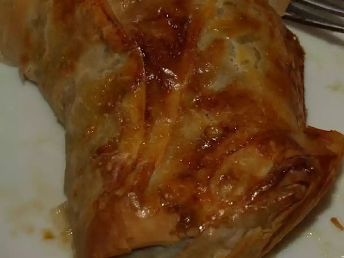Spinatstrudel mit Champignons
