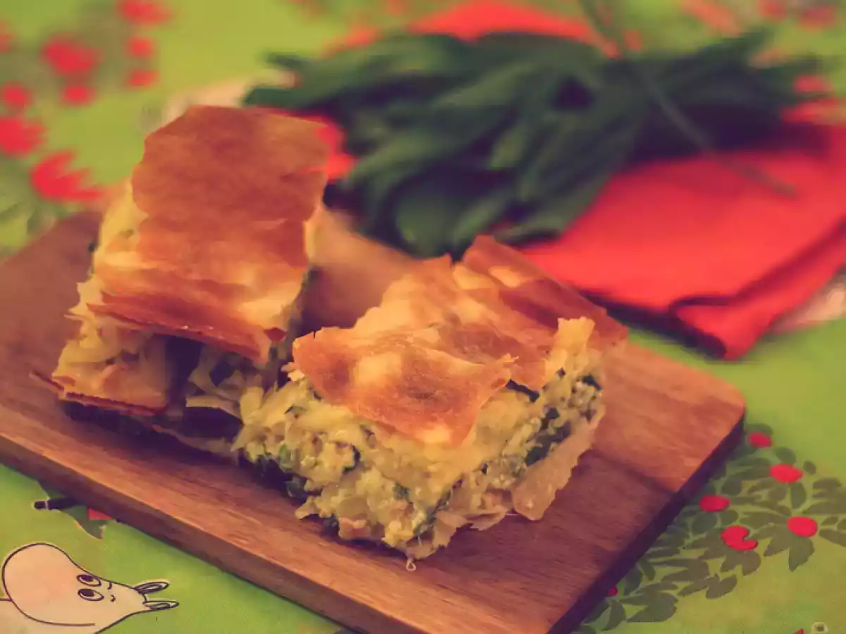 Strudel-lasagne mit bärlauch