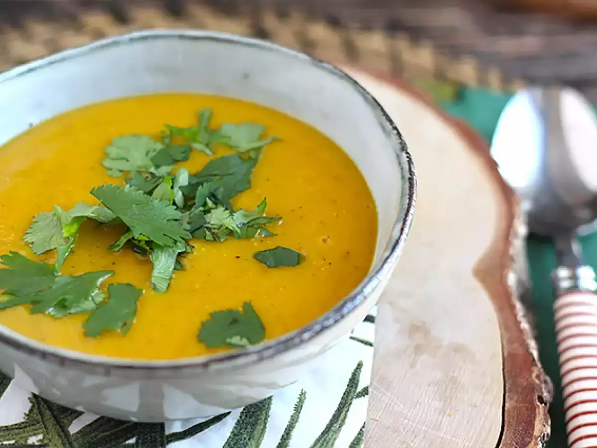 Suppe mit Butternut und Korallenlinsen - foto 3