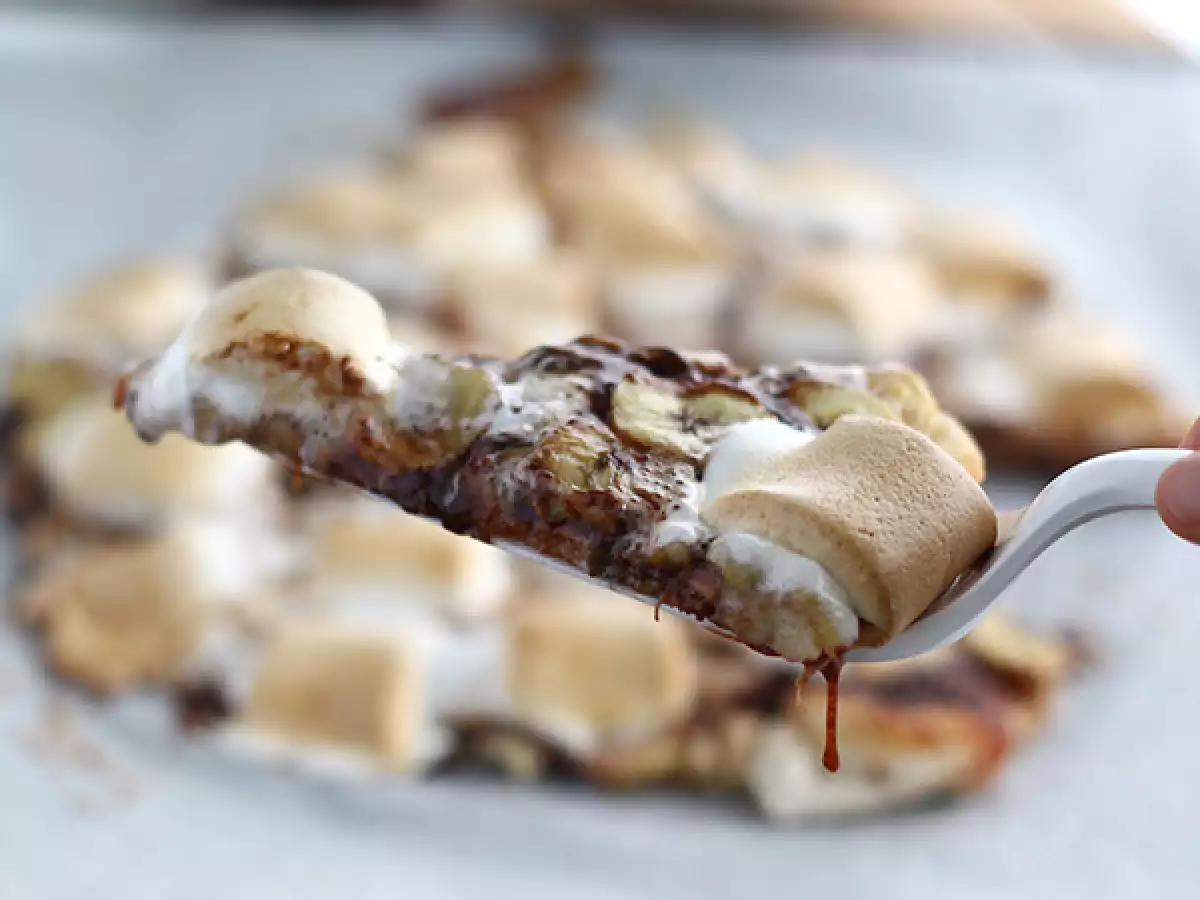 Süße Bananen-Schokoladen-Pizza - foto 3