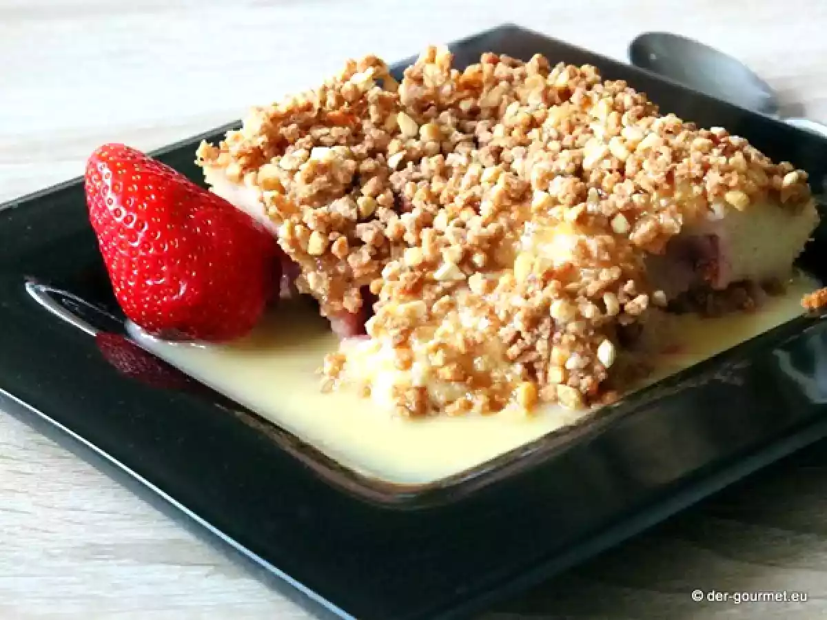 Süßer Erdbeerauflauf