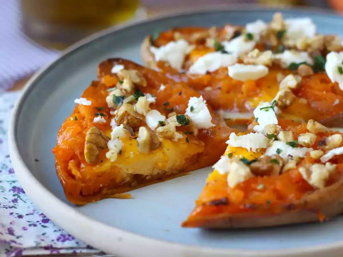 Süßkartoffel aus dem Ofen mit Ei und Feta : einfach und vegetarisch - foto 5