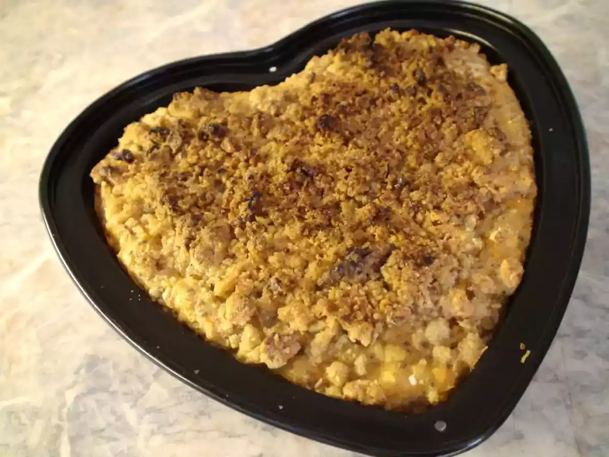 Süßkartoffel-Haferflocken-Gratin zum Frühstück