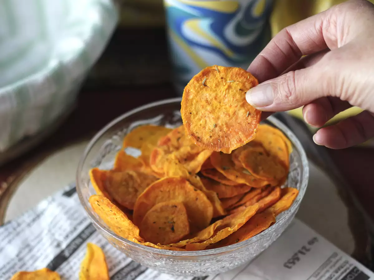 Süßkartoffelchips für die Mikrowelle - foto 4