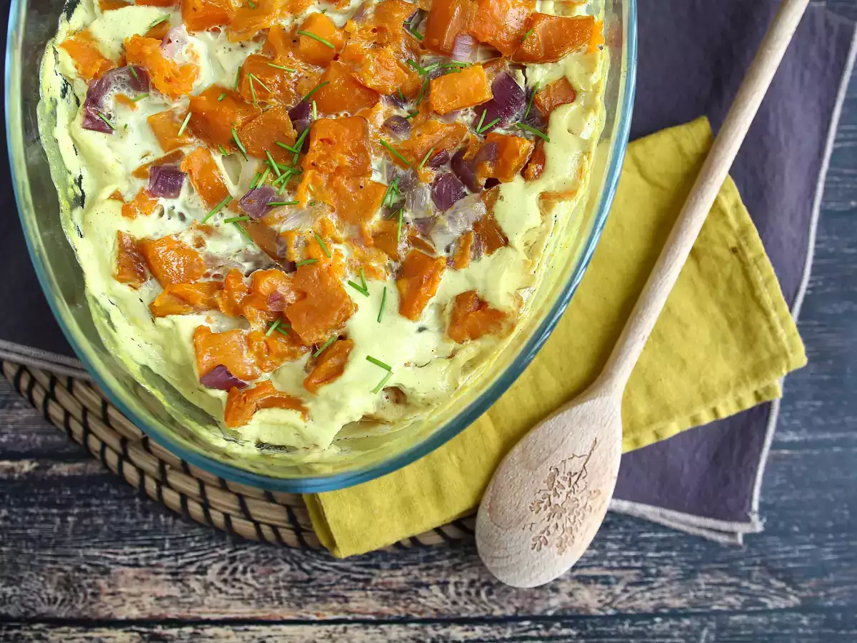 Süßkartoffelgratin mit Kokosmilch und Curry - foto 3