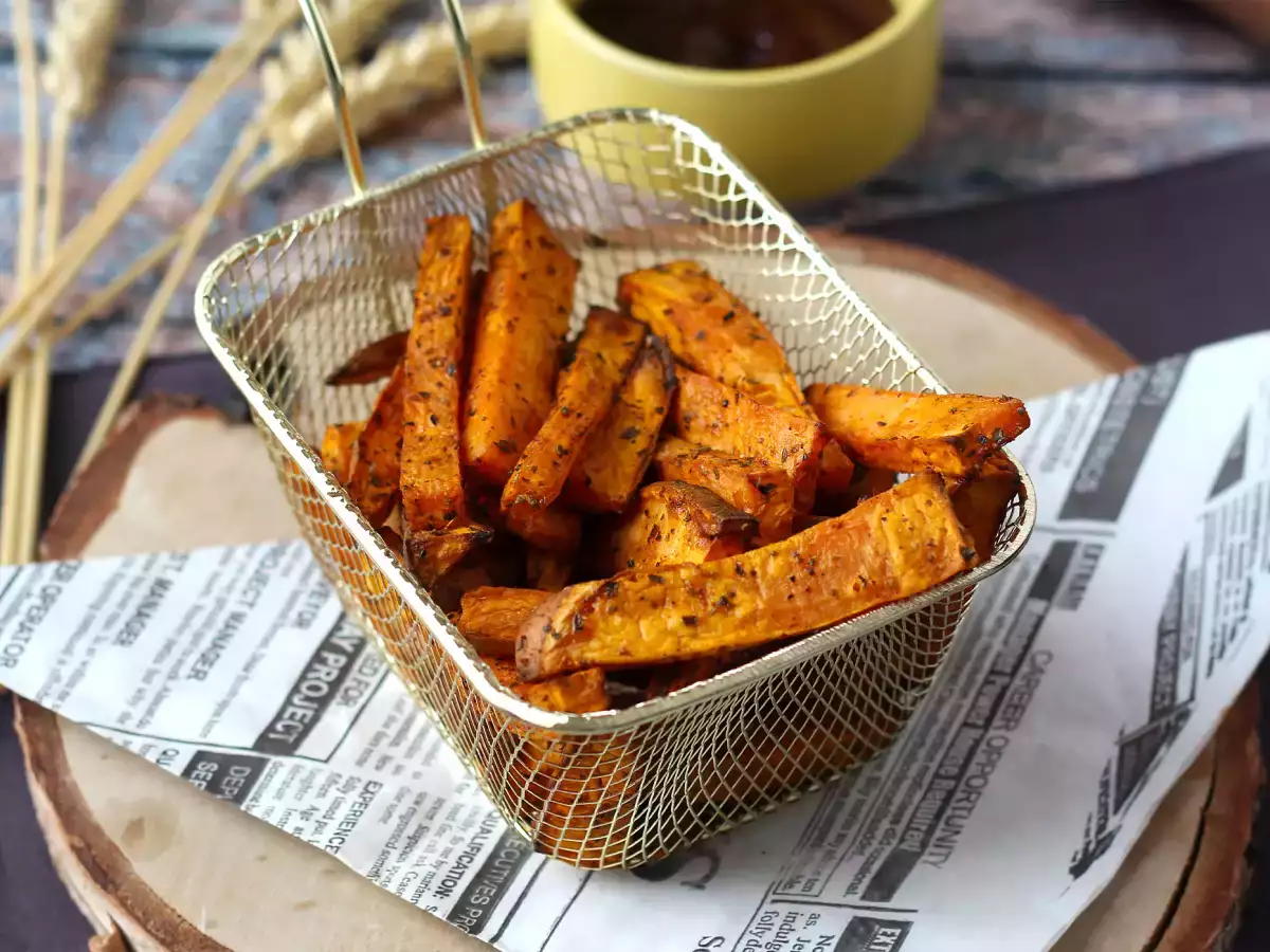 Süßkartoffelpommes aus dem Air Fryer – außen knusprig, innen zart! - foto 3