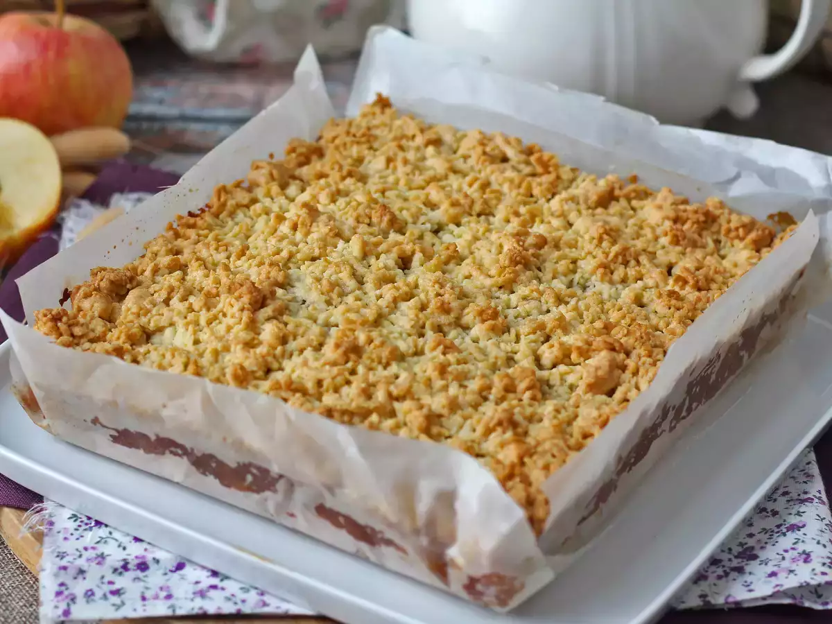 Szarlotka : polnischer Apfelkuchen mit knusprigen Streuseln - foto 9