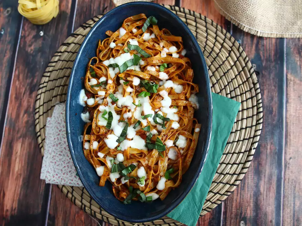 Tagliatelle al forno: Rezept zur Verwertung übrig gebliebener Nudeln - foto 3