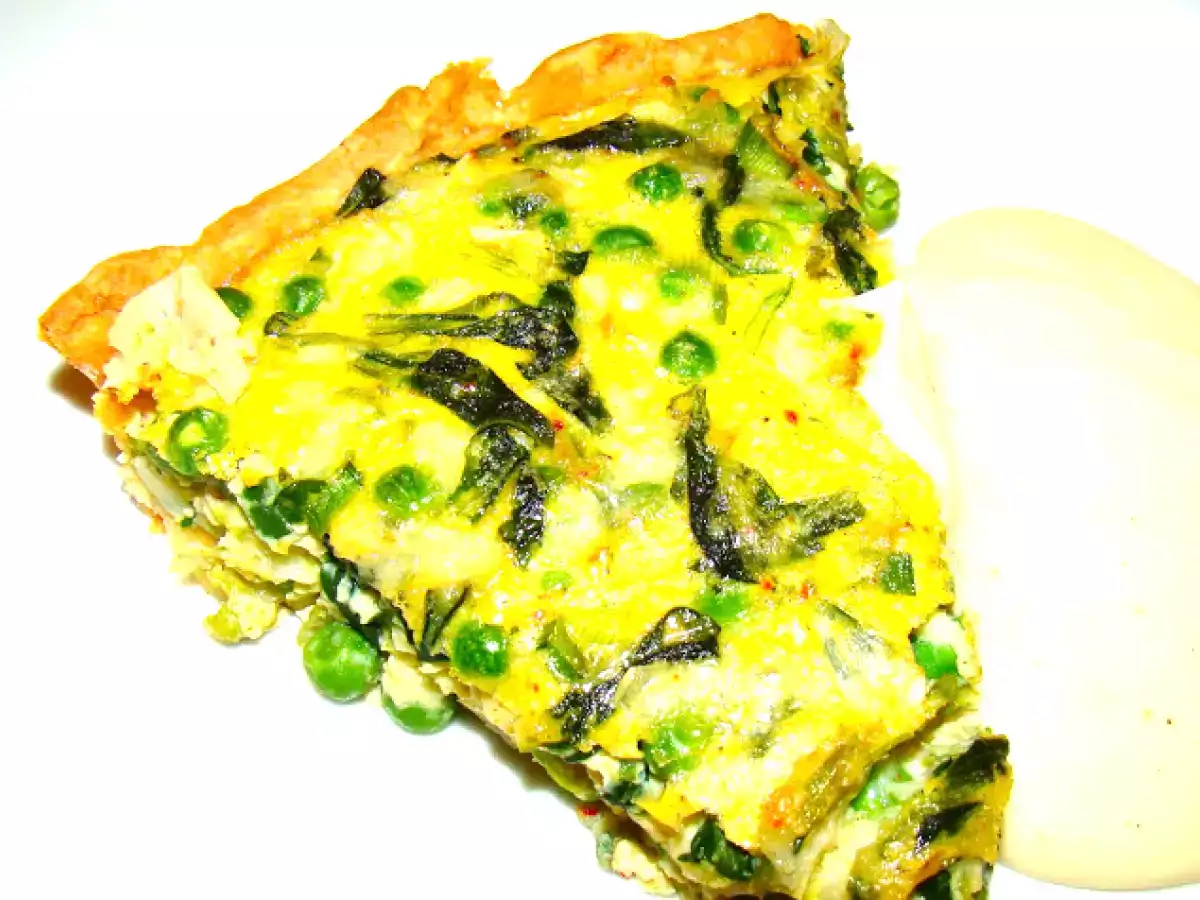 Tarte aus Wintersalaten mit Fonduta