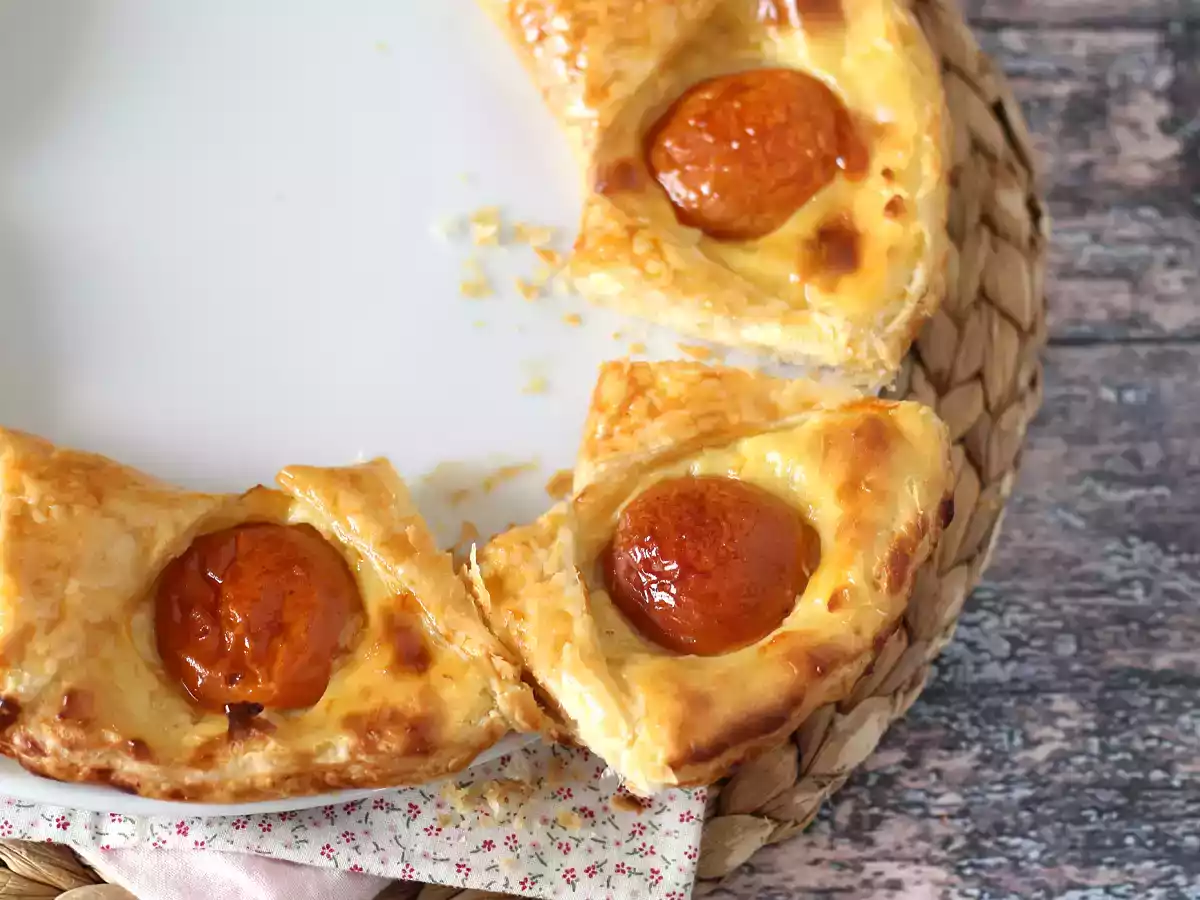 Tarte oranaise - Blätterteig, Konditorcreme und Aprikosen - foto 4