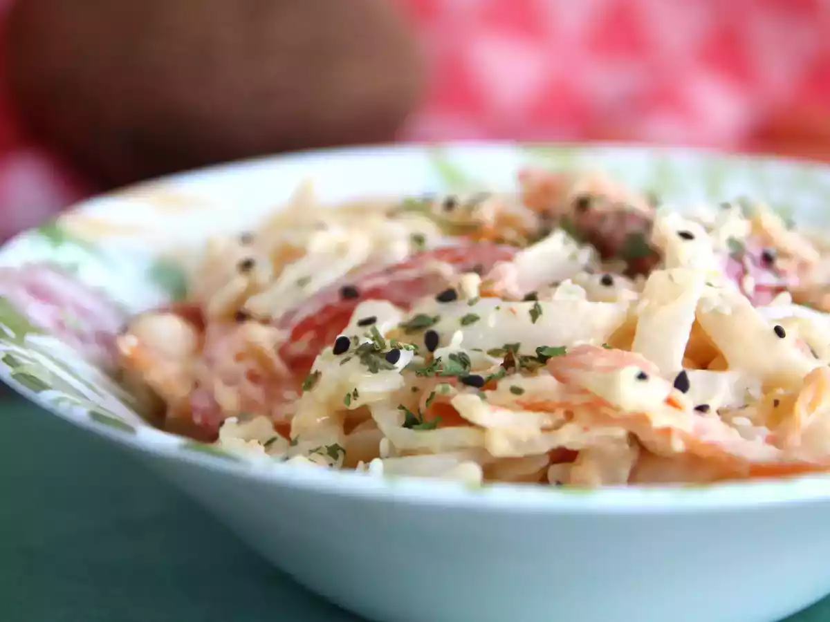 Thai Pasta (Kokosnuss-Sahne-Nudeln mit Garnelen und Gemüse) - foto 2