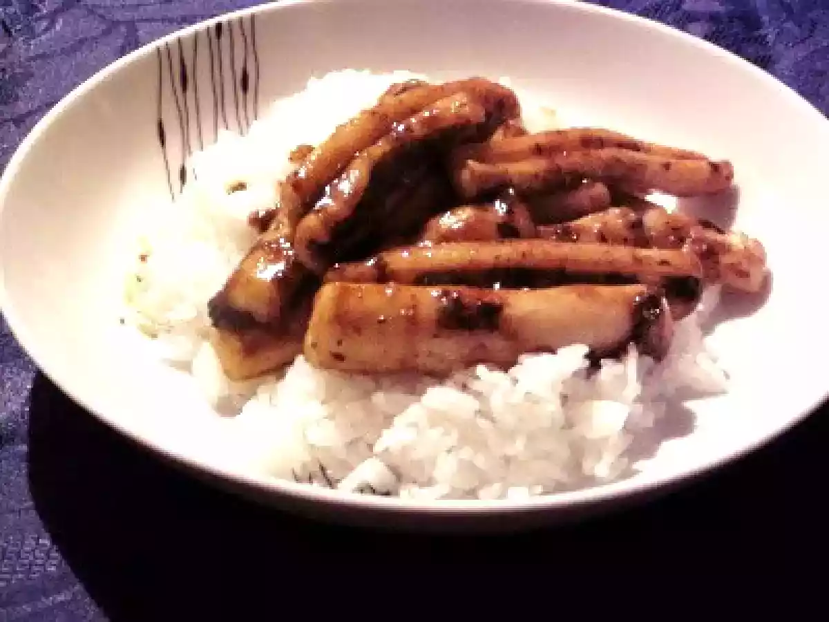 Tintenfisch mit Knoblauch